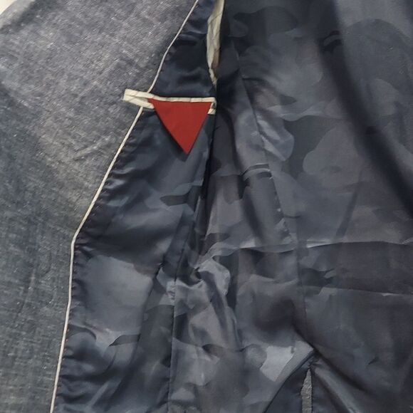 Howe Men’s Blue Cotton Linen Blend Sport Coat Sz 36 - Picture 6 of 14